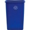 Global Industrial Rectangle Recycling Blue, Plastic 261902RBL - alternate 2